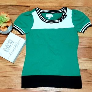 ELLE Green Short Sleeve Top
